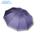 Mode dames et hommes Parasol sécurité pendant la nuit 24 pouces rayures bordure reflet personnalisé parapluie avec impression de logo